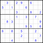 Судоку 9х9 #2462 трудный