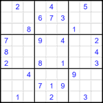 Судоку 9х9 #2463 трудный
