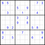 Судоку 9х9 #2465 трудный