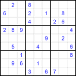 Судоку 9х9 #2466 трудный