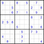 Судоку 9х9 #2470 трудный