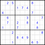 Судоку 9х9 #2471 трудный