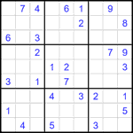 Судоку 9х9 #2472 трудный