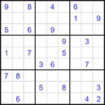 Судоку 9х9 #2473 трудный