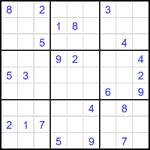 Судоку 9х9 #2475 трудный