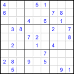 Судоку 9х9 #2476 трудный