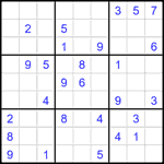 Судоку 9х9 #2477 трудный