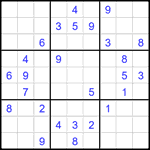 Судоку 9х9 #2479 трудный