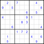 Судоку 9х9 #2416 очень трудный