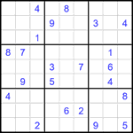 Судоку 9х9 #2417 очень трудный