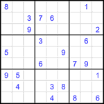 Судоку 9х9 #2420 очень трудный