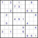 Судоку 9х9 #2421 очень трудный