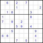 Судоку 9х9 #2423 очень трудный