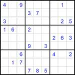 Судоку 9х9 #2424 очень трудный