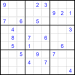 Судоку 9х9 #2425 очень трудный