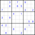 Судоку 9х9 #2428 очень трудный