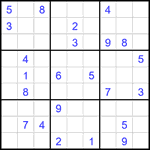 Судоку 9х9 #2430 очень трудный