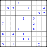 Судоку 9х9 #2431 очень трудный