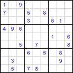 Судоку 9х9 #2442 очень трудный