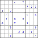 Судоку 9х9 #2444 очень трудный