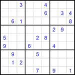 Судоку 9х9 #2445 очень трудный