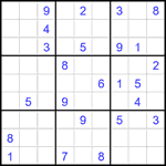 Судоку 9х9 #2447 очень трудный