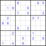 Судоку 9х9 #2448 очень трудный