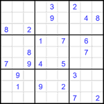Судоку 9х9 #2450 очень трудный