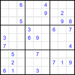 Судоку 9х9 #2451 очень трудный