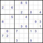 Судоку 9х9 #2452 очень трудный