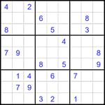 Судоку 9х9 #2454 очень трудный