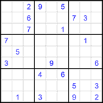 Судоку 9х9 #2456 очень трудный