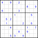 Судоку 9х9 #2457 очень трудный