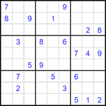 Судоку 9х9 #2460 очень трудный