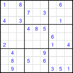 Судоку 9х9 #2462 очень трудный