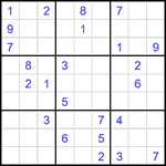 Судоку 9х9 #2464 очень трудный