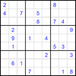 Судоку 9х9 #2465 очень трудный