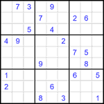 Судоку 9х9 #2466 очень трудный