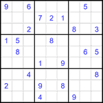 Судоку 9х9 #2468 очень трудный