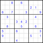 Судоку 9х9 #2470 очень трудный