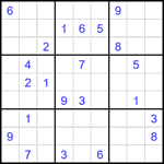 Судоку 9х9 #2471 очень трудный