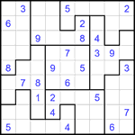 Судоку-пазл 9х9 #371 средний