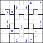 Судоку-пазл 9х9 #372 средний