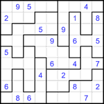 Судоку-пазл 9х9 #372 трудный