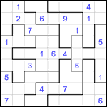 Судоку-пазл 9х9 #371 очень трудный