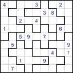 Судоку-пазл 9х9 #372 очень трудный