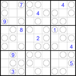 Судоку “Чет-нечет” 9х9 #307 очень трудный