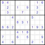 Судоку 9х9 #2518 легкий