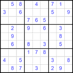 Судоку 9х9 #2540 легкий