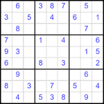 Судоку 9х9 #2547 легкий